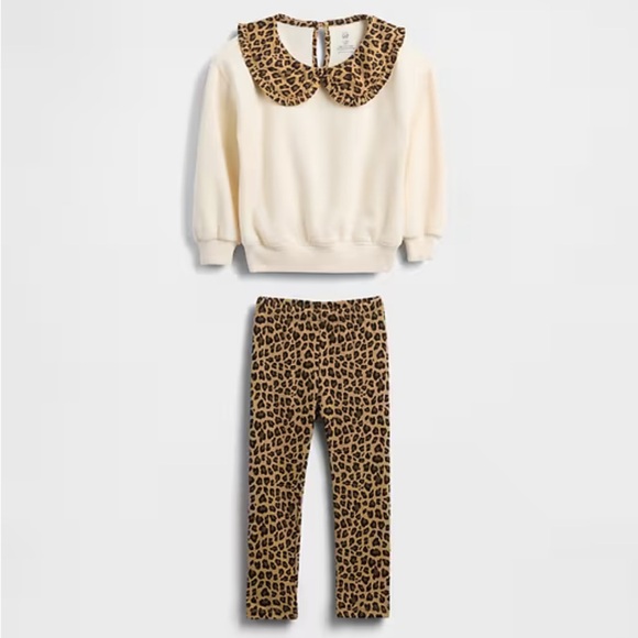 Gap VintageSoft Leopard Sweatshirt & Leggings Set - Picture 3 of 9